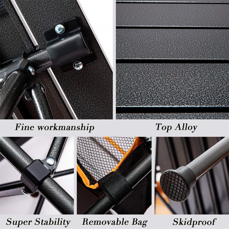 Φορητό τραπέζι ΄κάμπινγκ με αντιολισθητικά πόδια