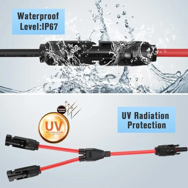 mc4 διακλαδωτής, mc4 y, mc4 splitter, mc4 παράλληλη σύνδεση, φωτοβολταϊκά βύσματα, ηλιακός συνδετήρας, pv connector, ip67