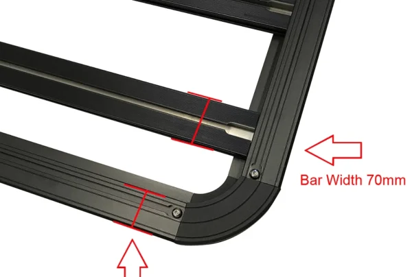 Bar width 70mm roof rack Suzuki Jimny
