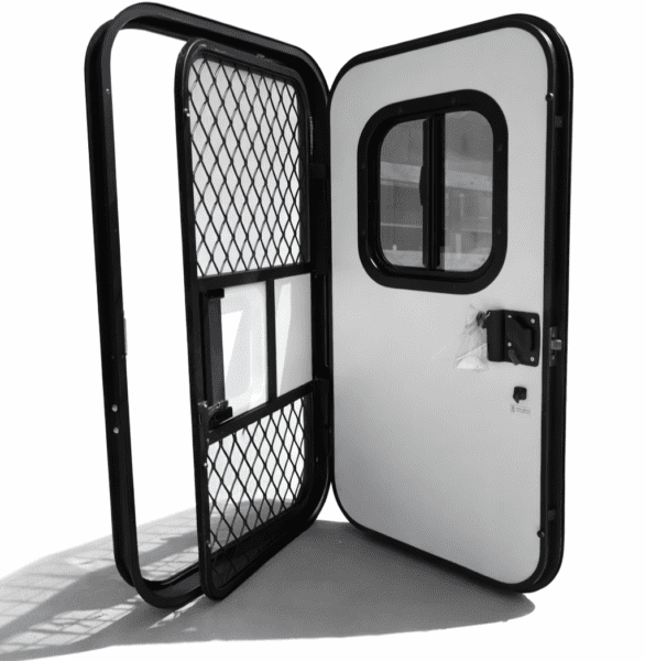 πόρτα camper trailer με παράθυρο